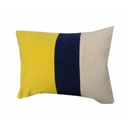 Memory Foam Pillows for Neck SupportColor Block Yellow, Navy Blue and Cream Pillow 12" x16" Memory Foam Pillows for Neck SupportColor Block Yellow, Navy Blue and Cream Pillow 12" x16"