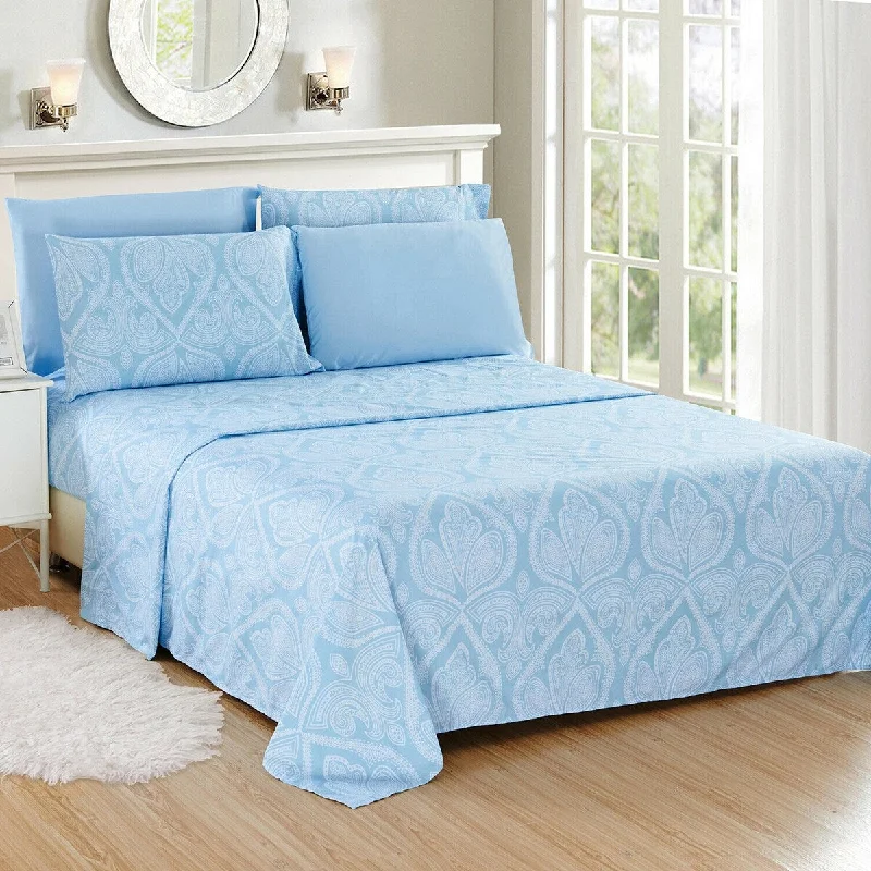 Organic Flannel Sheets for a Natural and Warm Sleep6 Piece 1800 Series Egyptian Paisley Sheet Set Full Blue Organic Flannel Sheets for a Natural and Warm Sleep6 Piece 1800 Series Egyptian Paisley Sheet Set Full Blue