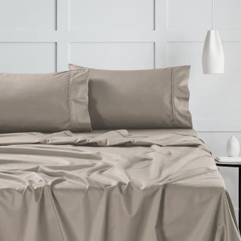 Wrinkle - Free Polyester Sheets for a Low - Maintenance BedEgyptian Cotton Sateen Standard Pillowcases (Pair) - Tan Wrinkle - Free Polyester Sheets for a Low - Maintenance BedEgyptian Cotton Sateen Standard Pillowcases (Pair) - Tan