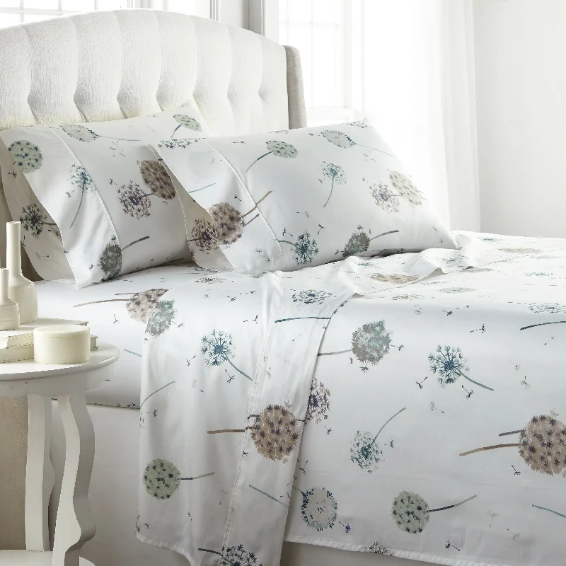 Anti - Pill Microfiber Sheets for a Smooth AppearanceLuxury Dandelion Dreams Extra Deep Pocket Cotton Sateen 4-piece Bed Sheet Set Anti - Pill Microfiber Sheets for a Smooth AppearanceLuxury Dandelion Dreams Extra Deep Pocket Cotton Sateen 4-piece Bed Sheet Set