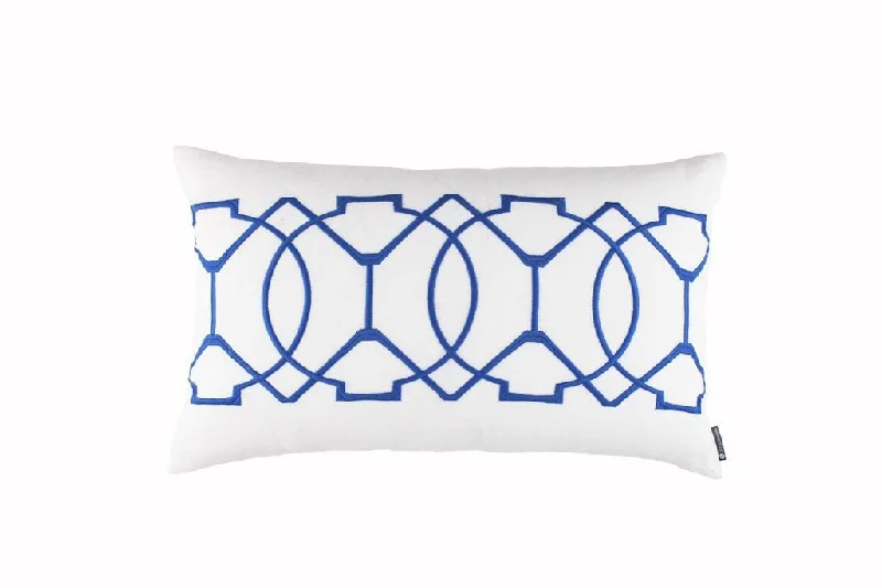 Orthopedic Pillows for Back Pain ReliefMagic White & Azure Large Boudoir Pillow by Lili Alessandra Orthopedic Pillows for Back Pain ReliefMagic White & Azure Large Boudoir Pillow by Lili Alessandra