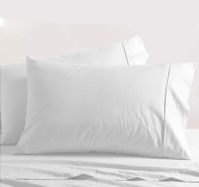 Quilted Cotton Sheets for a Warm and Inviting BedWashed Cotton Sheet Set Range White Quilted Cotton Sheets for a Warm and Inviting BedWashed Cotton Sheet Set Range White