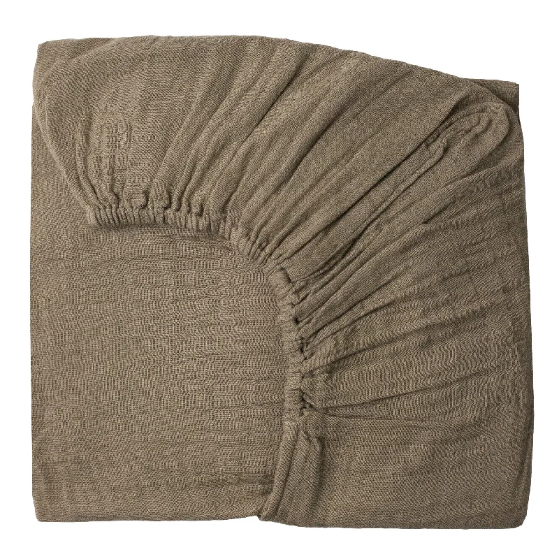 Organic Flannel Sheets for a Natural and Warm SleepNumero 74 Fitted Sheet Plain Beige