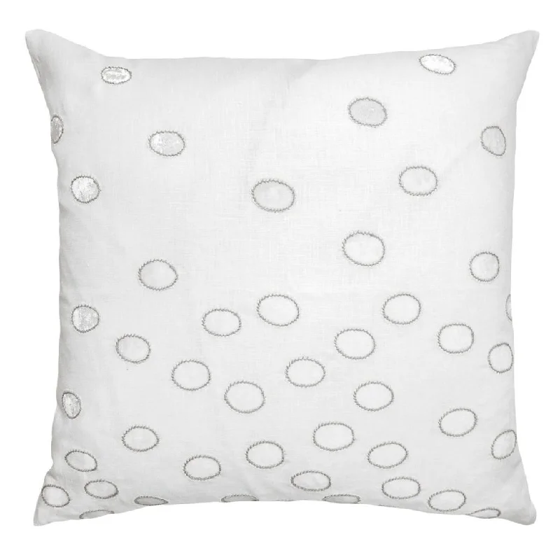 Hypoallergenic Pillows for Allergy SufferersOvals White & Grey Velvet Appliqué Pillows Hypoallergenic Pillows for Allergy SufferersOvals White & Grey Velvet Appliqué Pillows