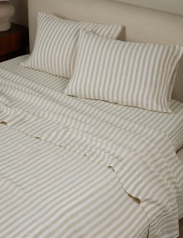 Sheet Sets with Multiple Pillowcase OptionsThayer Striped European Flax Linen® Sheet Set Sheet Sets with Multiple Pillowcase OptionsThayer Striped European Flax Linen® Sheet Set