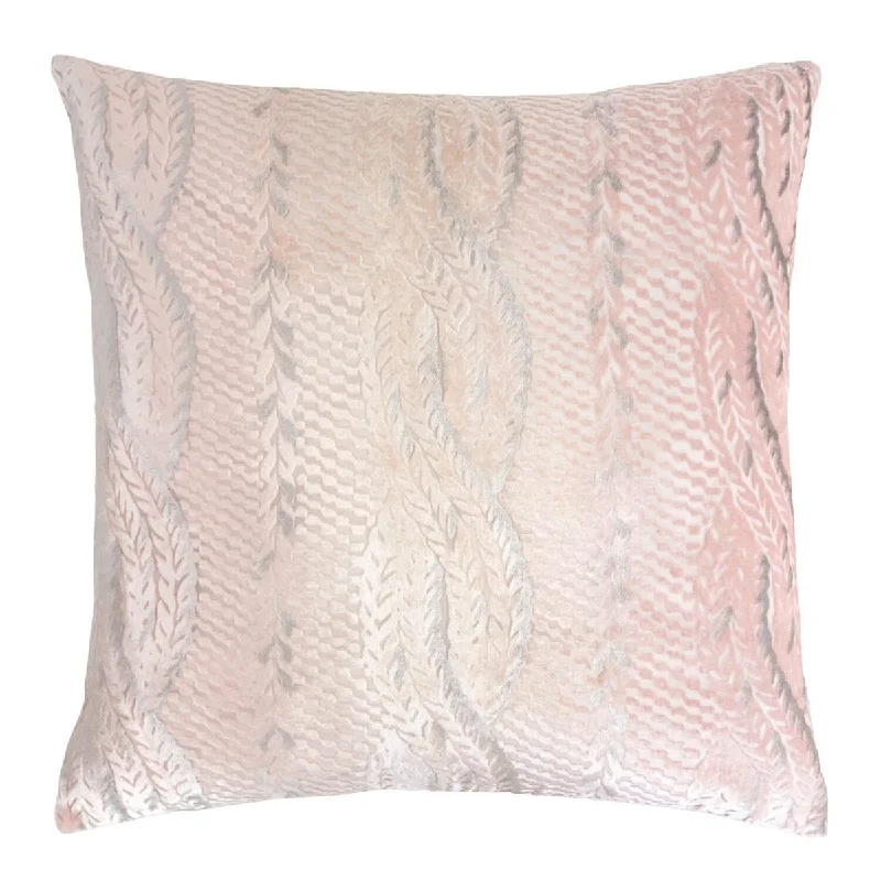 Cooling Pillows for Hot SleepersBlush Cable Knit Decorative Pillows by Kevin O'Brien Studio Cooling Pillows for Hot SleepersBlush Cable Knit Decorative Pillows by Kevin O'Brien Studio