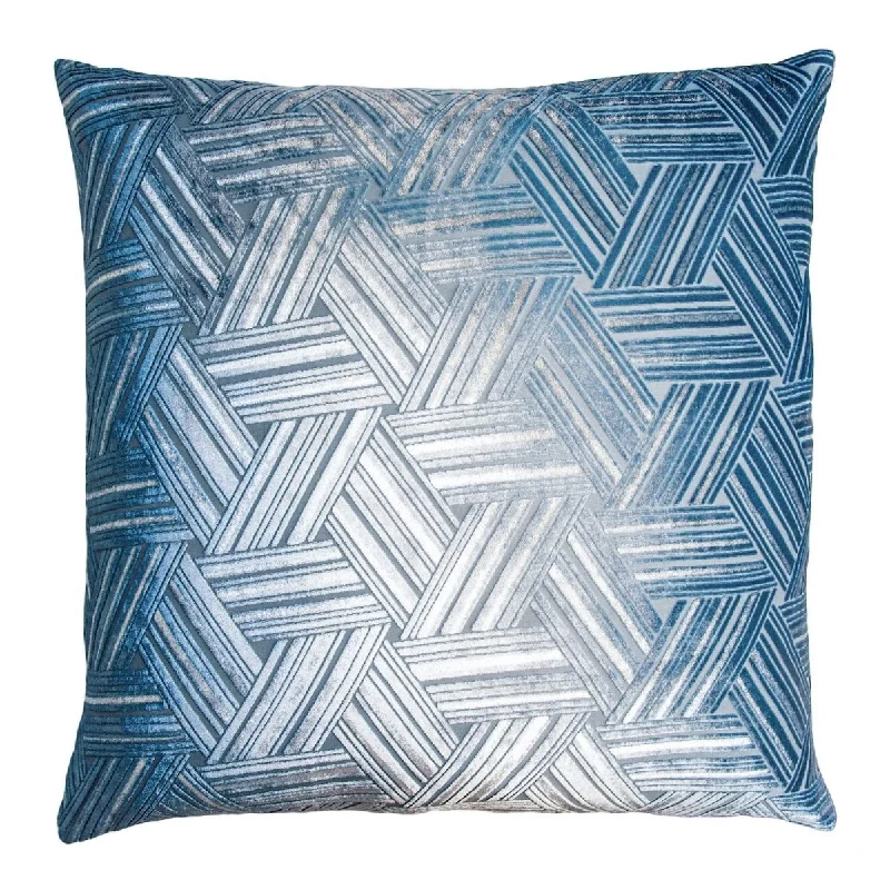 Round Pillows for Boho-Style InteriorsDenim Entwined Velvet Pillow by Kevin O'Brien Studio Round Pillows for Boho-Style InteriorsDenim Entwined Velvet Pillow by Kevin O'Brien Studio