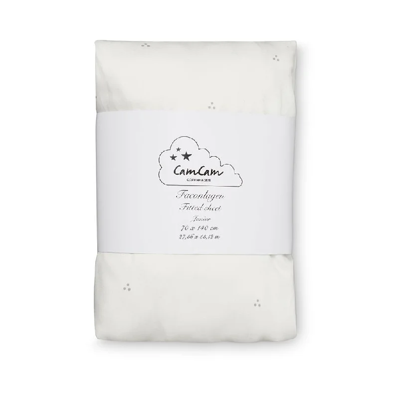 King - Size Sheet Sets with a Decorative Pillow SetCam Cam Copenhagen Fitted Sheet Junior Crème Grey Gots King - Size Sheet Sets with a Decorative Pillow SetCam Cam Copenhagen Fitted Sheet Junior Crème Grey Gots