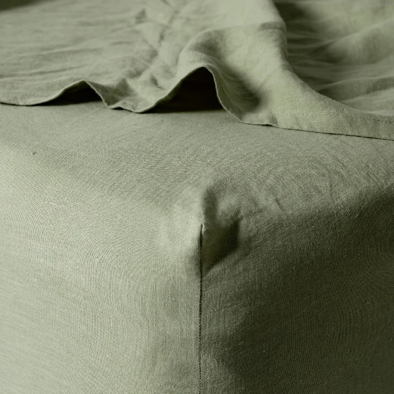 Hypoallergenic Silk Sheets for Sensitive SleepersSage Linen Fitted Sheet Set (3 pcs)