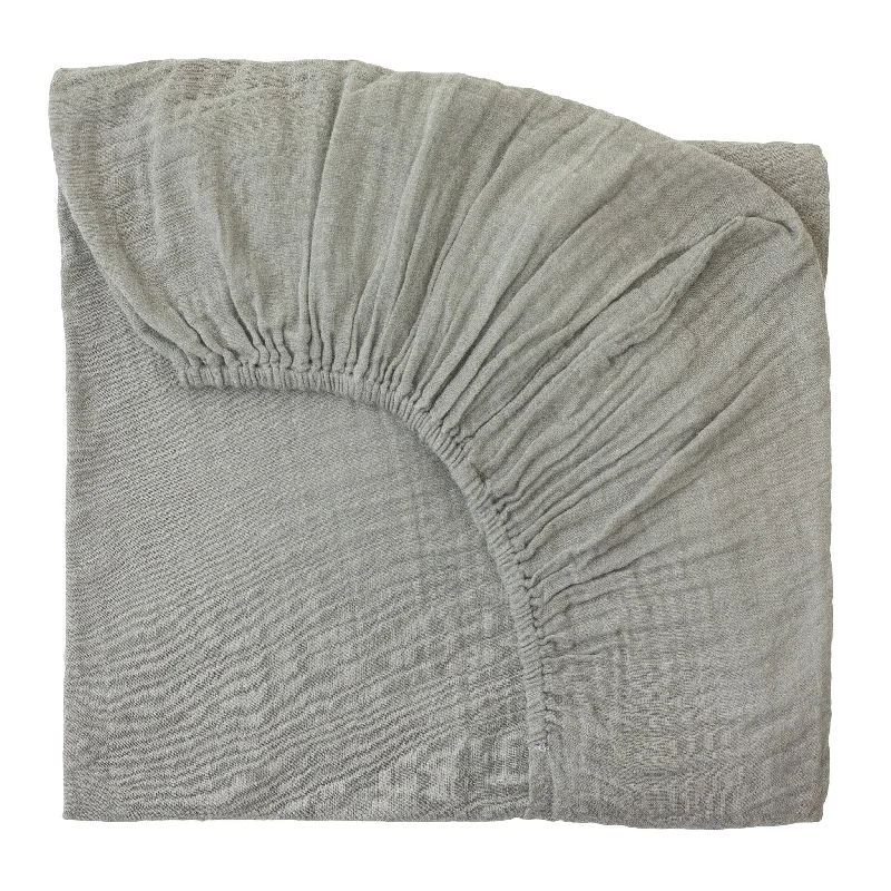 Wrinkle - Free Polyester Sheets for a Low - Maintenance BedNumero 74 Fitted Sheet Plain Silver Grey 60x120cm