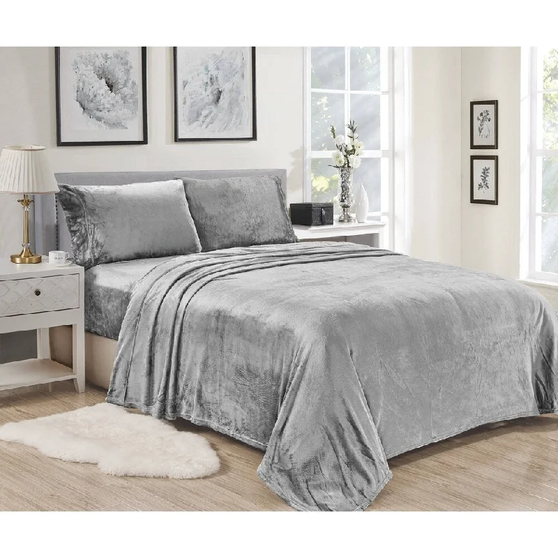 Flat Sheets with a High - Quality Finish for a Luxurious LookLavana Microplush Sheet Sets Twin Gray Flat Sheets with a High - Quality Finish for a Luxurious LookLavana Microplush Sheet Sets Twin Gray
