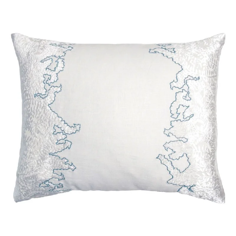 Down Alternative Pillows for Ethical ChoicesRobin's Egg Ferns Embroidered Velvet Appliqué Pillow Down Alternative Pillows for Ethical ChoicesRobin's Egg Ferns Embroidered Velvet Appliqué Pillow