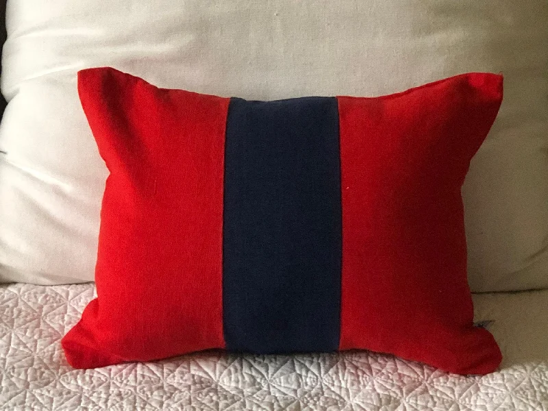 Hypoallergenic Pillows for Allergy SufferersNavy Red Color Block Pillows, Lumbar Color Block Hypoallergenic Pillows for Allergy SufferersNavy Red Color Block Pillows, Lumbar Color Block