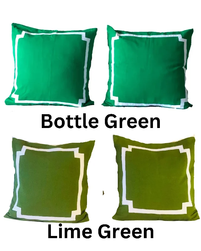 Kids Pillows with Fun DesignsLime Green Trim Pillows, Green Cotton Bedding, Designer Cushion Covers by Snazzy Living Kids Pillows with Fun DesignsLime Green Trim Pillows, Green Cotton Bedding, Designer Cushion Covers by Snazzy Living