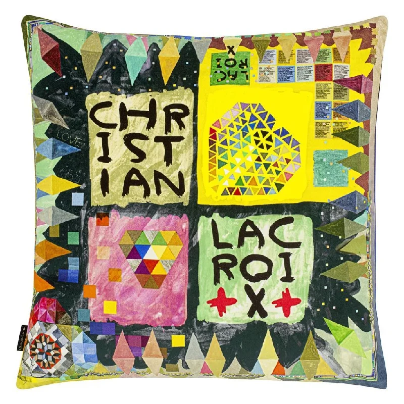 Cotton Pillows for Natural ComfortChristian Lacroix Arlecchino Wood Multicolore Decorative Pillow Cotton Pillows for Natural ComfortChristian Lacroix Arlecchino Wood Multicolore Decorative Pillow