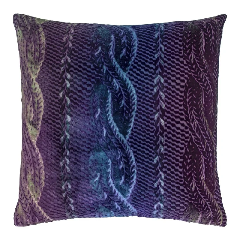 Velvet Pillows for a Touch of ElegancePeacock Cable Knit Pillow by Kevin O'Brien Studio Velvet Pillows for a Touch of ElegancePeacock Cable Knit Pillow by Kevin O'Brien Studio