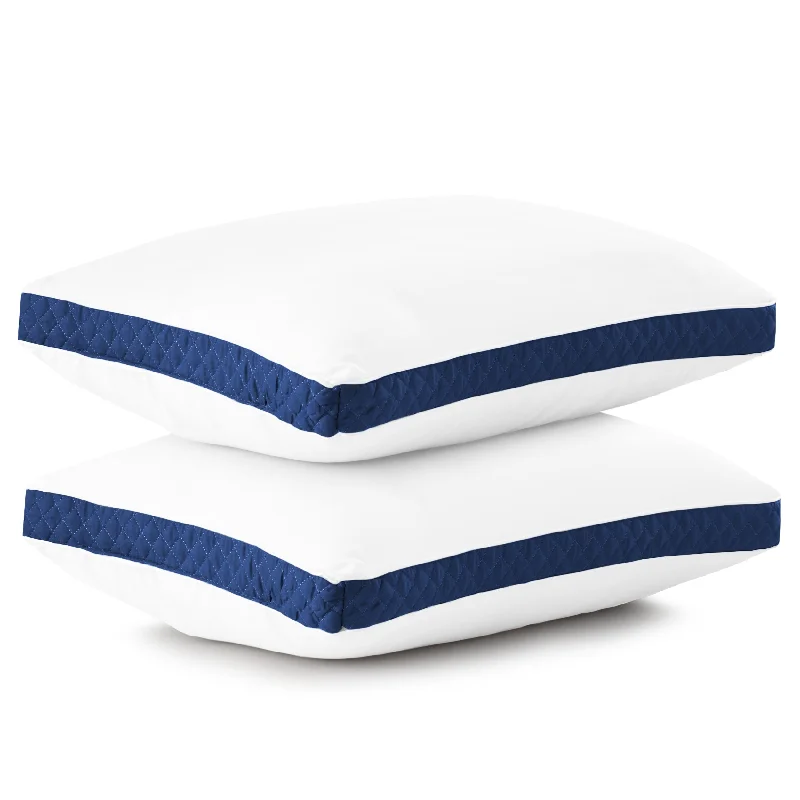 Bolster Pillows for Sofa DecorationGusseted Pillows Pack of 2 Breathable Bed Pillows For Sleeping Navy Bolster Pillows for Sofa DecorationGusseted Pillows Pack of 2 Breathable Bed Pillows For Sleeping Navy