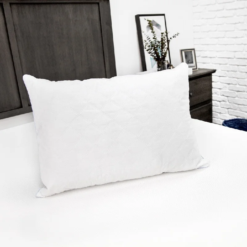 Plush Pillows for a Cozy BedEcoPEDIC Fiber Bed Pillow with Cotton Zippered Pillow Cover Plush Pillows for a Cozy BedEcoPEDIC Fiber Bed Pillow with Cotton Zippered Pillow Cover