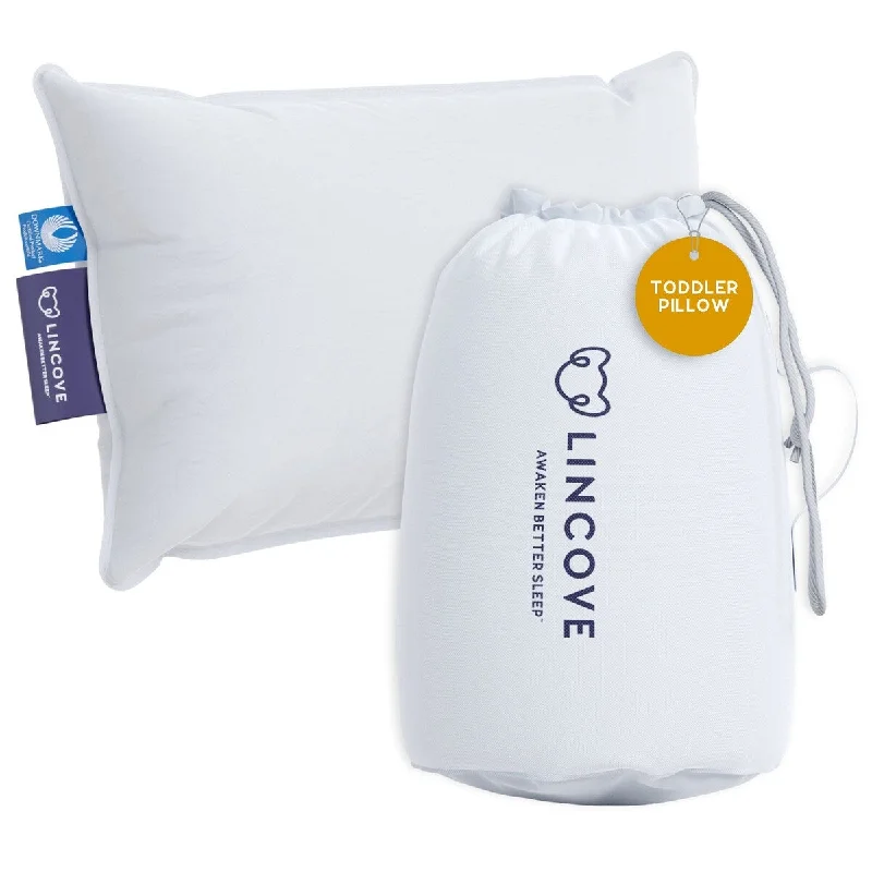 Kids Pillows with Fun DesignsLincove Canadian Down Toddler Pillow - 800 Fill Power, 100% Cotton Shell - 13 x 18 Kids Pillows with Fun DesignsLincove Canadian Down Toddler Pillow - 800 Fill Power, 100% Cotton Shell - 13 x 18