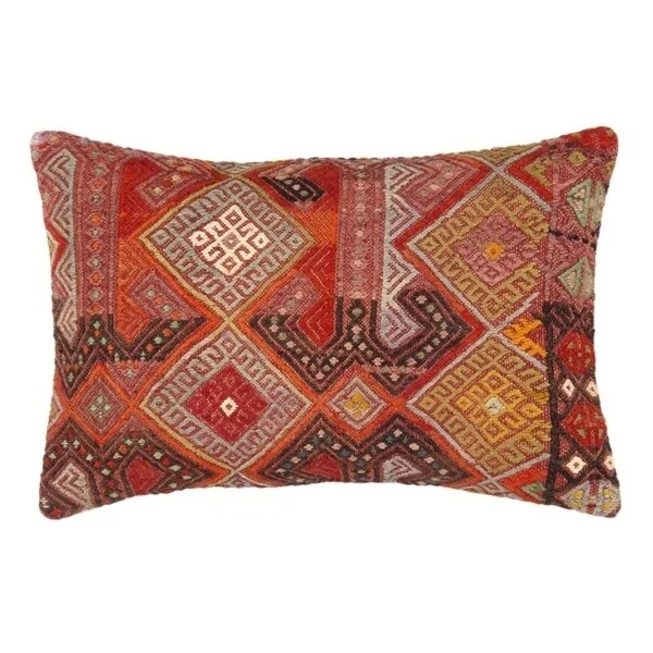 Silk Pillows for Smooth Skin and HairPasargad Vintage Turkish Multi Kilim Pillow (16" X 24") Silk Pillows for Smooth Skin and HairPasargad Vintage Turkish Multi Kilim Pillow (16" X 24")