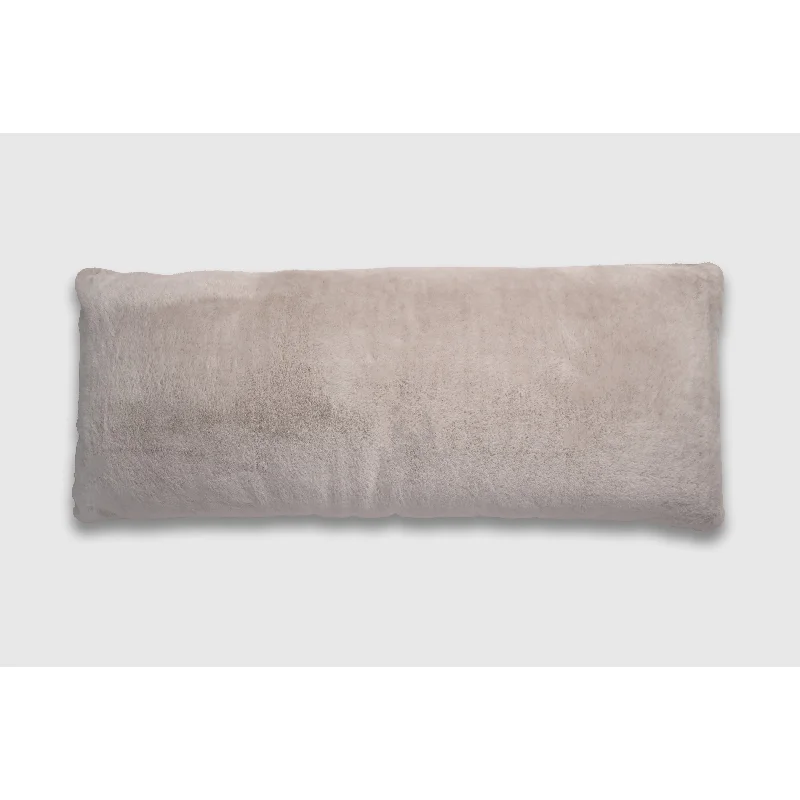 Bolster Pillows for Sofa DecorationTruly Soft Bottom Dye Rabbit Fur Body Pillow - Beige Bolster Pillows for Sofa DecorationTruly Soft Bottom Dye Rabbit Fur Body Pillow - Beige