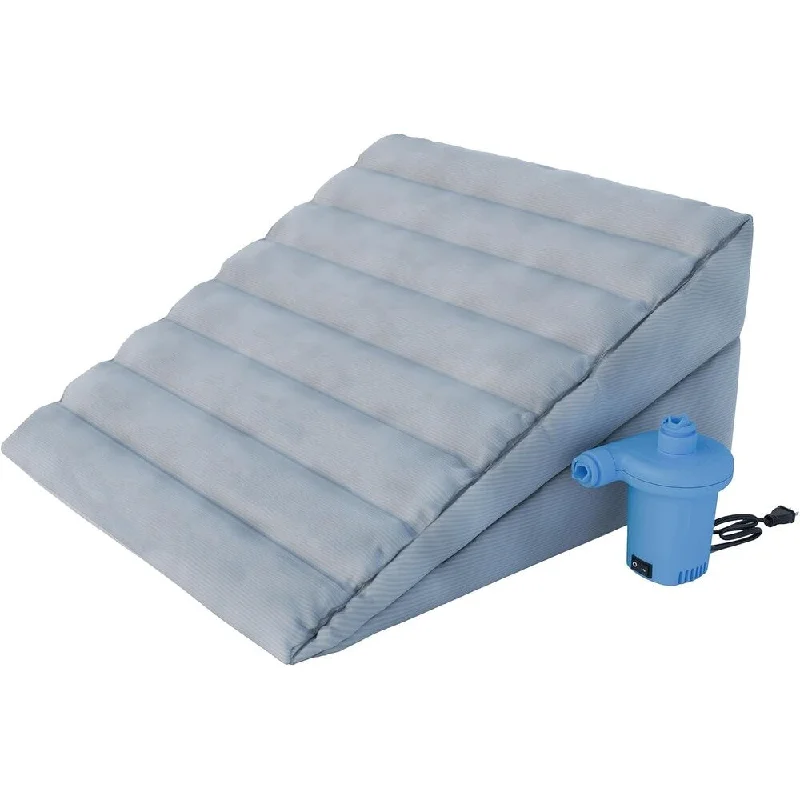Pregnancy Pillows for Expectant MothersInflatable Air Wedge Pillow with Dual Adjustable Chambers - Portable Wedge Pillow with Electric Pump Included - Grey Pregnancy Pillows for Expectant MothersInflatable Air Wedge Pillow with Dual Adjustable Chambers - Portable Wedge Pillow with Electric Pump Included - Grey