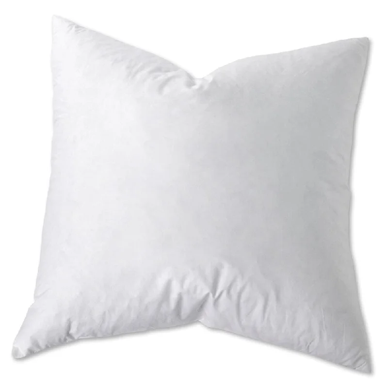 Round Pillows for Boho-Style InteriorsHybrid Feather/Down and Poly Fill Square Cotton Euro Pillow (Set of 2) - White Round Pillows for Boho-Style InteriorsHybrid Feather/Down and Poly Fill Square Cotton Euro Pillow (Set of 2) - White
