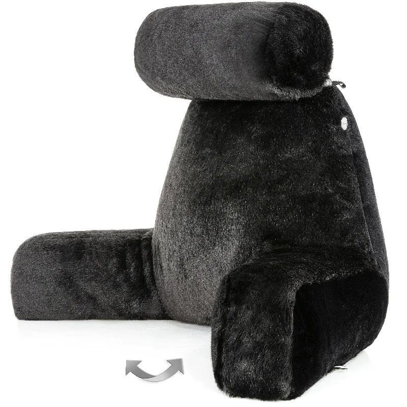 Travel Pillows for Long JourneysXXL Husband Pillow - Limited Baby Black Panther, Two-tone Reversible Double Sided Fabulous Faux Fur Bed Rest Pillow with Arm Travel Pillows for Long JourneysXXL Husband Pillow - Limited Baby Black Panther, Two-tone Reversible Double Sided Fabulous Faux Fur Bed Rest Pillow with Arm