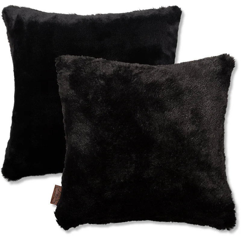 Down Alternative Pillows for Ethical Choices18x18 2-tone Fabulous Fake Fur Throw Pillow - Black Panther, 1 PCS Down Alternative Pillows for Ethical Choices18x18 2-tone Fabulous Fake Fur Throw Pillow - Black Panther, 1 PCS