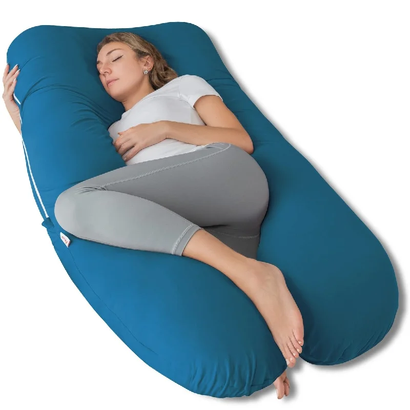 Memory Foam Pillows for Neck SupportPregnant Pillows for Sleeping, U Shape Pregnancy Body Pillows with Navy Blue Jersey Pillowcase Memory Foam Pillows for Neck SupportPregnant Pillows for Sleeping, U Shape Pregnancy Body Pillows with Navy Blue Jersey Pillowcase