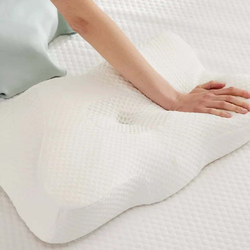 Lumbar Support Pillows for Car SeatsCervical Neck Pillow - Cooling Orthopedic Contour Memory Foam Pillows for Side, Back & Stomach Sleepers with Pillowcase - White Lumbar Support Pillows for Car SeatsCervical Neck Pillow - Cooling Orthopedic Contour Memory Foam Pillows for Side, Back & Stomach Sleepers with Pillowcase - White