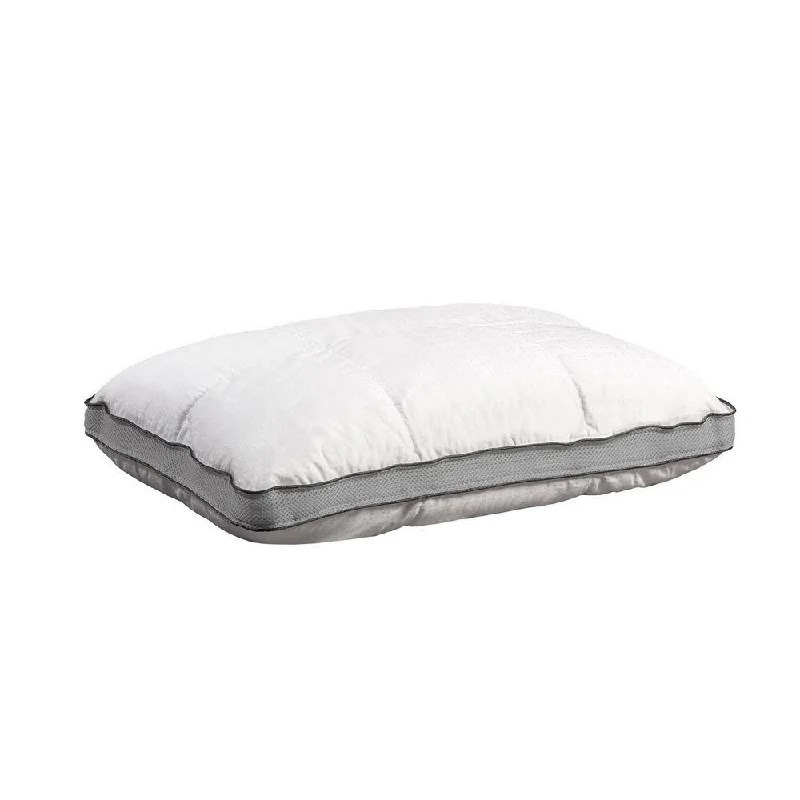 Memory Foam Pillows for Neck Support17 x 25 Ultra Soft Memory Foam Pillow with 3D Spacer Outline, White, Gray - White-Grey Memory Foam Pillows for Neck Support17 x 25 Ultra Soft Memory Foam Pillow with 3D Spacer Outline, White, Gray - White-Grey