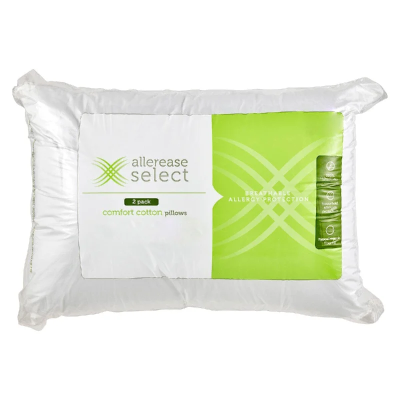 Hypoallergenic Pillows for Allergy SufferersAllerEase Cotton Corded Pillow 2 Pack - White Hypoallergenic Pillows for Allergy SufferersAllerEase Cotton Corded Pillow 2 Pack - White