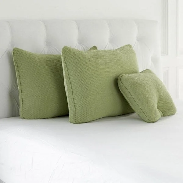 Velvet Pillows for a Touch of EleganceJoy Mangano S/3 Cool Side, Warm Side, Memory Foam Pillows Greenery Velvet Pillows for a Touch of EleganceJoy Mangano S/3 Cool Side, Warm Side, Memory Foam Pillows Greenery