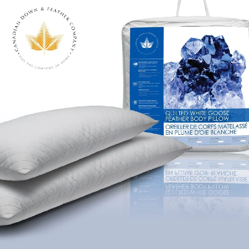 Pregnancy Pillows for Expectant MothersCanadian Down & Feather Company Quilted White Goose Feather Body Pillow Pregnancy Pillows for Expectant MothersCanadian Down & Feather Company Quilted White Goose Feather Body Pillow