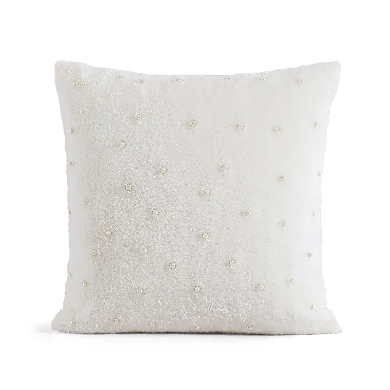 Kids Pillows with Fun DesignsKARL LAGERFELD PARIS Faux Fur Pearl Decorative Pillow