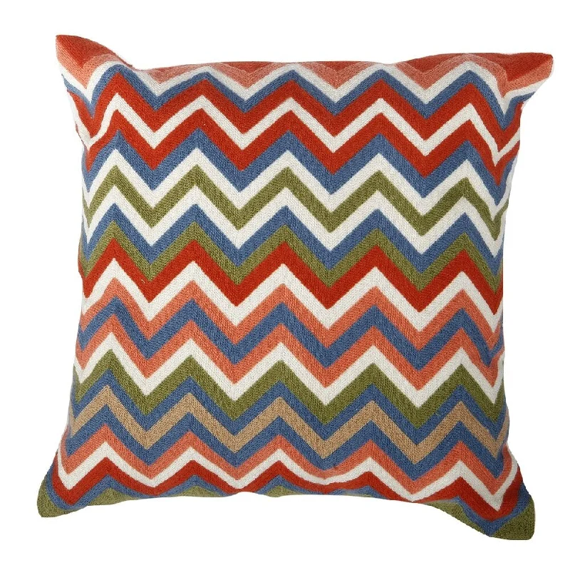 Silk Pillows for Smooth Skin and Hair18 X 18 Inch Cotton Pillow with Chevron Embroidery, Set of 2, Multicolor Silk Pillows for Smooth Skin and Hair18 X 18 Inch Cotton Pillow with Chevron Embroidery, Set of 2, Multicolor