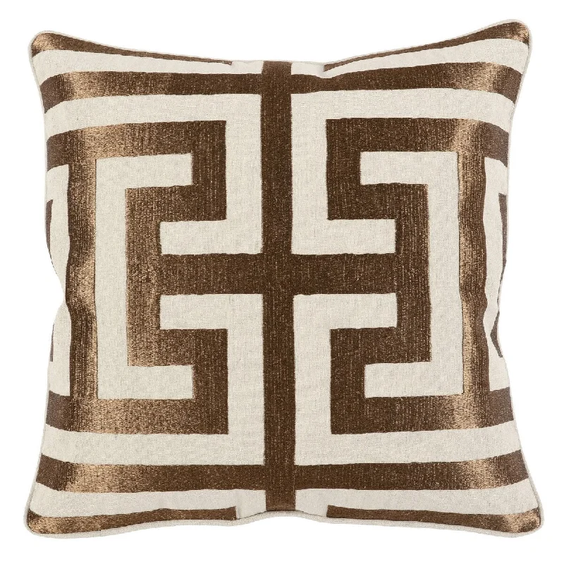 Pregnancy Pillows for Expectant MothersLyla 22 x 22 Cotton Accent Throw Pillow, Geometric Lines, Copper, White - Copper Pregnancy Pillows for Expectant MothersLyla 22 x 22 Cotton Accent Throw Pillow, Geometric Lines, Copper, White - Copper