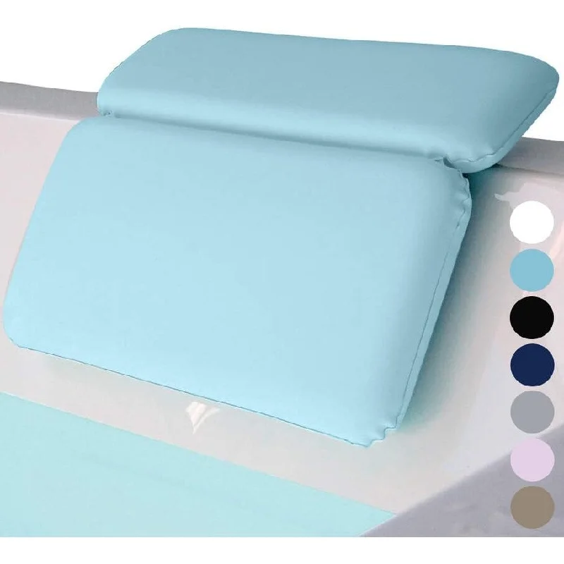Adjustable Pillows for Customized ComfortBathtub Pillows for Neck Head and Back Support, Grip Bath Pillow for Curved or Straight Tub, Suction Waterproof Headrest, Blue Adjustable Pillows for Customized ComfortBathtub Pillows for Neck Head and Back Support, Grip Bath Pillow for Curved or Straight Tub, Suction Waterproof Headrest, Blue
