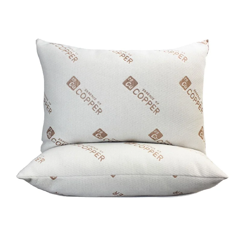 Adjustable Pillows for Customized ComfortEssence of Copper Antimicrobial Jumbo Bed Pillow 2 Pack - White Adjustable Pillows for Customized ComfortEssence of Copper Antimicrobial Jumbo Bed Pillow 2 Pack - White