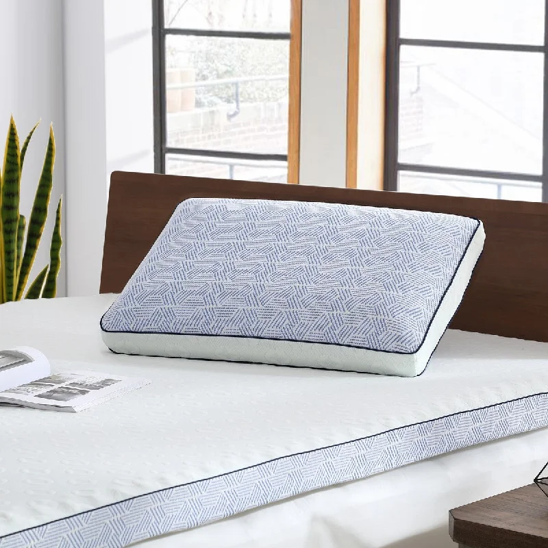 Soft and Fluffy Pillows for Bedroom ComfortSmithsonian Sleep Collection Cooling Gel Top Memory Foam Pillow - Blue Soft and Fluffy Pillows for Bedroom ComfortSmithsonian Sleep Collection Cooling Gel Top Memory Foam Pillow - Blue