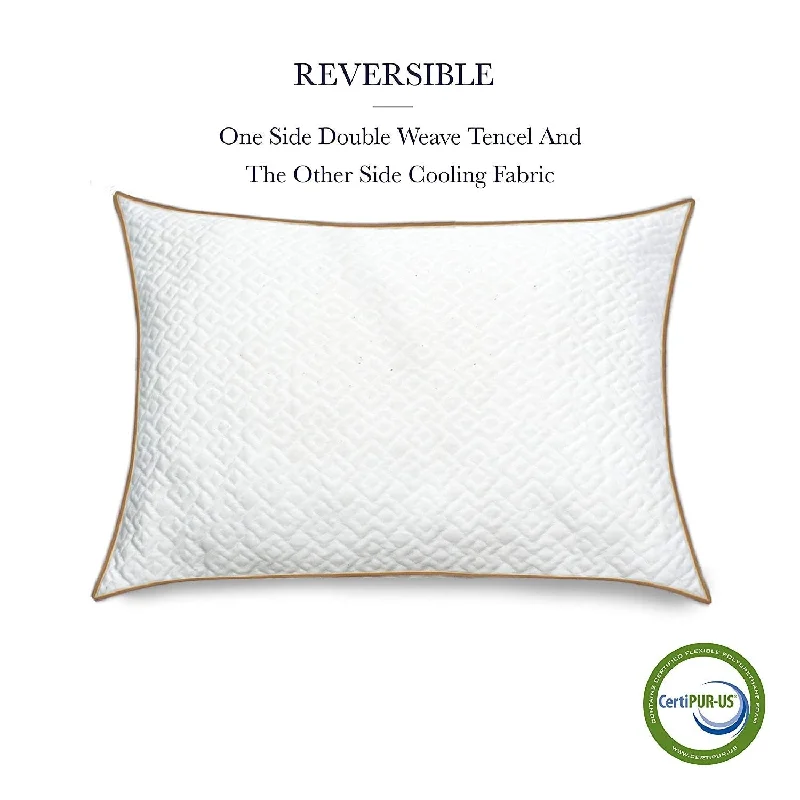 Down Alternative Pillows for Ethical ChoicesShredded Memory Foam Pillow With Reversible Cover Down Alternative Pillows for Ethical ChoicesShredded Memory Foam Pillow With Reversible Cover