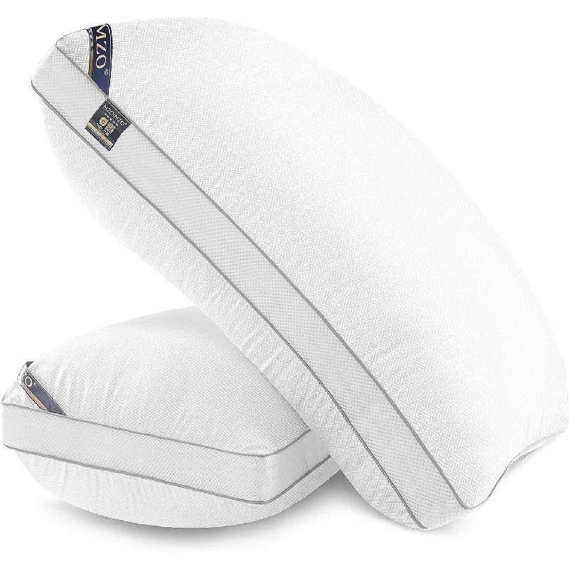 Feather Pillows for a Luxurious SleepBed Pillows for Sleeping, Set of 2