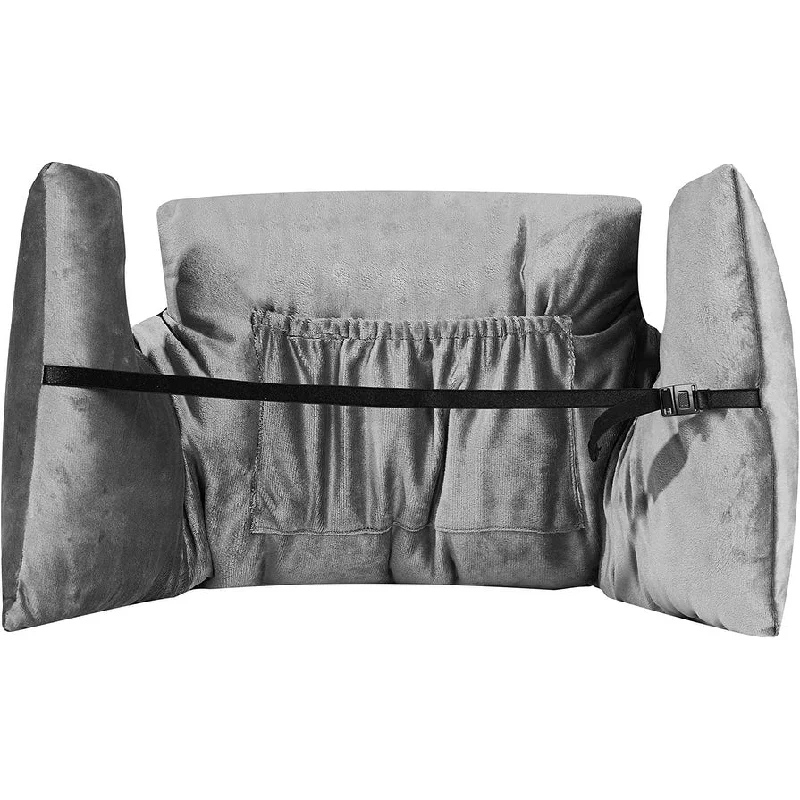Square Pillows for Modern Home DecorCheer Collection Post Mastectomy Pillow with Front and Back Pockets - Grey
