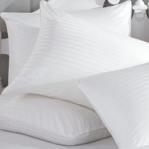 Square Pillows for Modern Home DecorCheer Collection 300 Thread Count Striped Soft Down Alternative Pillow (Set of 2) - White Square Pillows for Modern Home DecorCheer Collection 300 Thread Count Striped Soft Down Alternative Pillow (Set of 2) - White