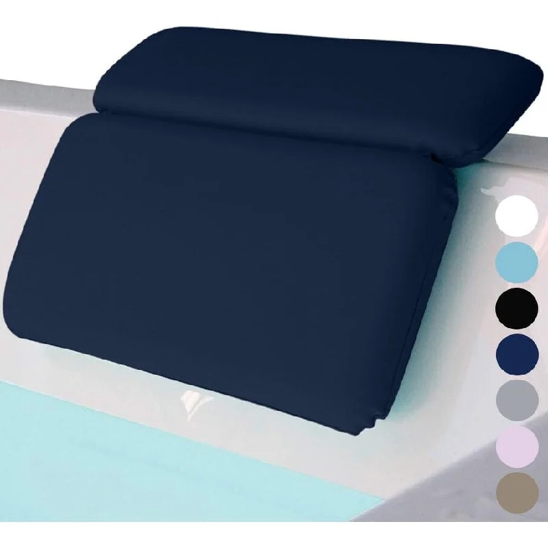 Orthopedic Pillows for Back Pain ReliefBathtub Pillows for Neck Head and Back Support, Grip Bath Pillow for Curved or Straight Tub, Suction Waterproof Headrest, Navy Orthopedic Pillows for Back Pain ReliefBathtub Pillows for Neck Head and Back Support, Grip Bath Pillow for Curved or Straight Tub, Suction Waterproof Headrest, Navy