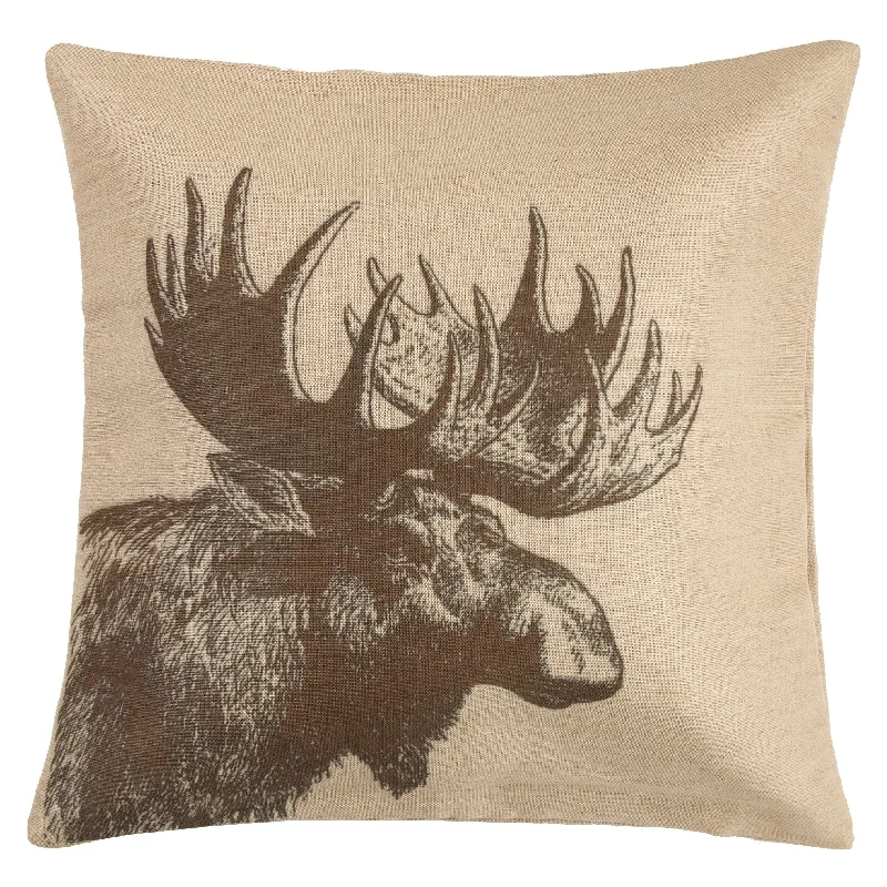 Pregnancy Pillows for Expectant MothersMoose Burlap Pillow, 22x22
