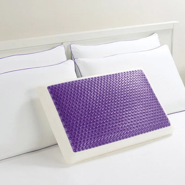 Soft and Fluffy Pillows for Bedroom ComfortComfort Memories Gel Purple Bubble Bed Pillow Soft and Fluffy Pillows for Bedroom ComfortComfort Memories Gel Purple Bubble Bed Pillow