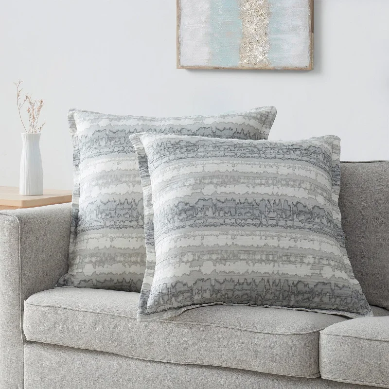 Square Pillows for Modern Home DecorAkira Square Cotton Tie Dye Decorative Pillows, Gray Square Pillows for Modern Home DecorAkira Square Cotton Tie Dye Decorative Pillows, Gray