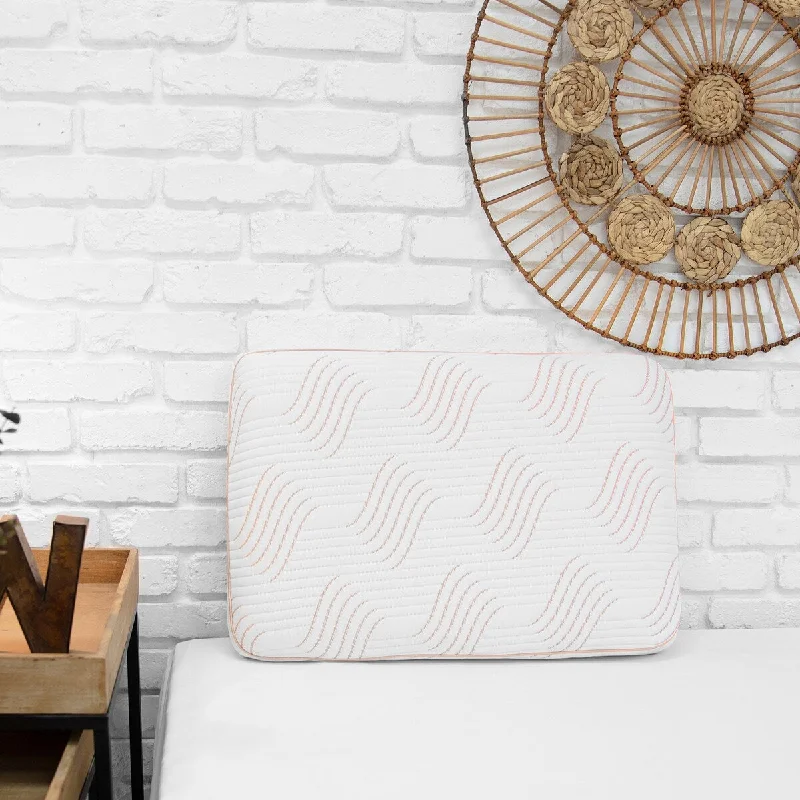 Plush Pillows for a Cozy BedSensorPEDIC Copper Memory Foam Pillow with Built-In iCOOL Technology System - White Plush Pillows for a Cozy BedSensorPEDIC Copper Memory Foam Pillow with Built-In iCOOL Technology System - White